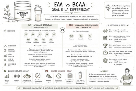 Qual'è la differenza fra aminoacidici EAA e BCAA?