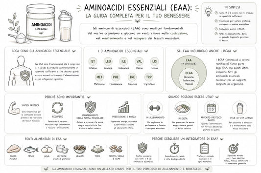 Guida completa degli aminoacidi essenziali EAA