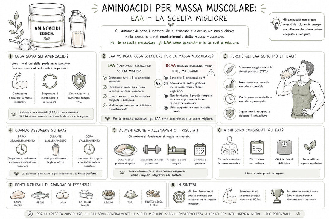 Quali aminoacidi usare per crescita massa muscolare?