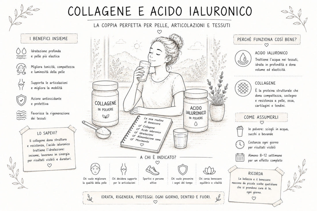 Collagene e acido ialuronico insieme