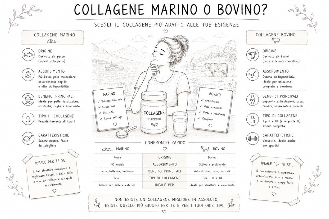 Collagene marino e bovino, quali sono le differenze?