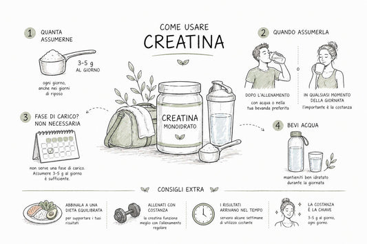Come usare la creatina: guida completa (dosaggio, quando prenderla, errori)