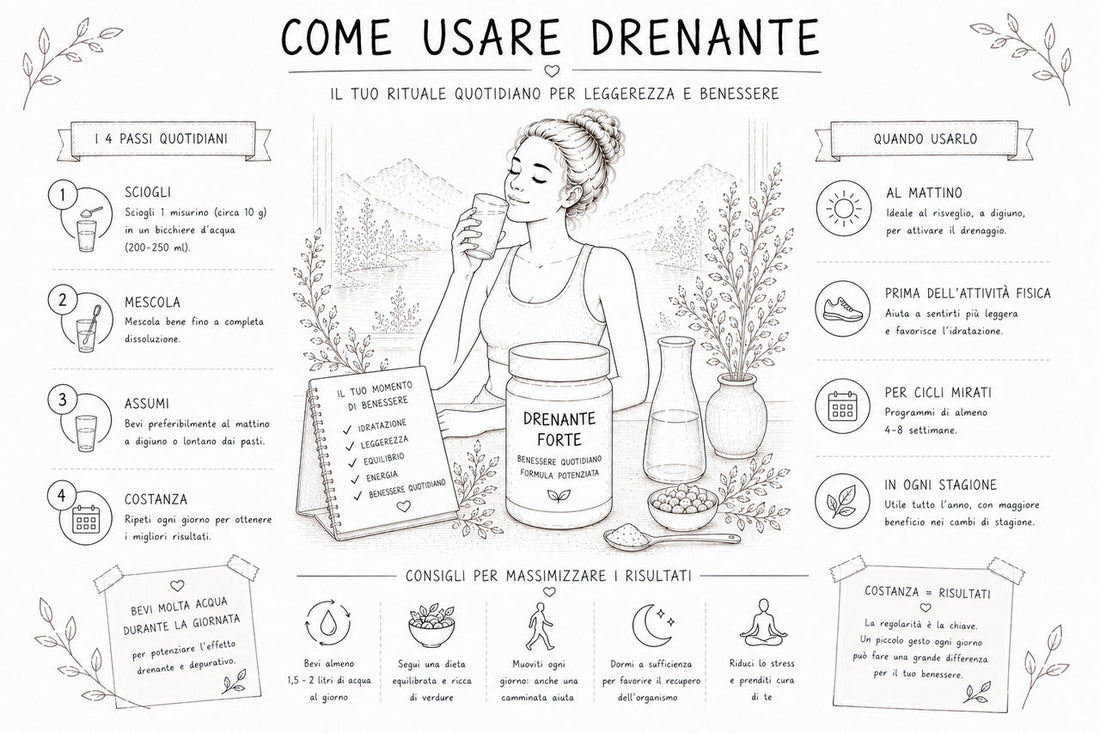 Come devo usare il drenante per la ritenzione idrica?