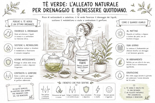 Il te verde aiuta a drenare i liquidi?