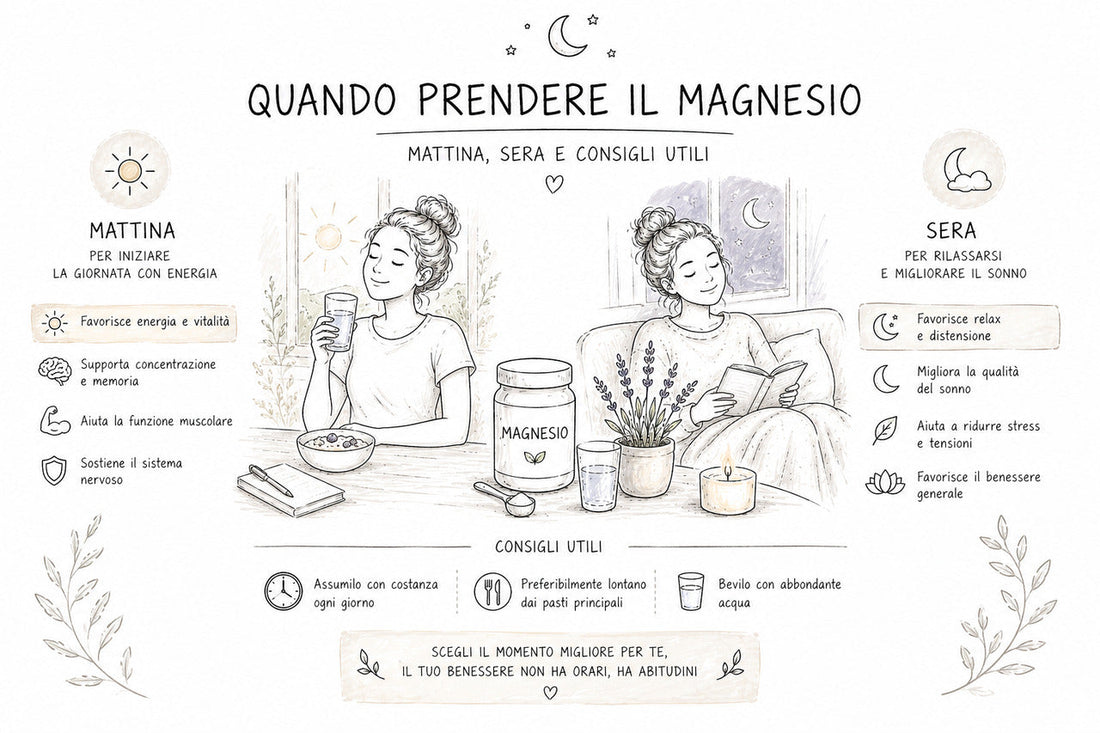 Quando prendere il magnesio? Meglio la mattina o la sera?