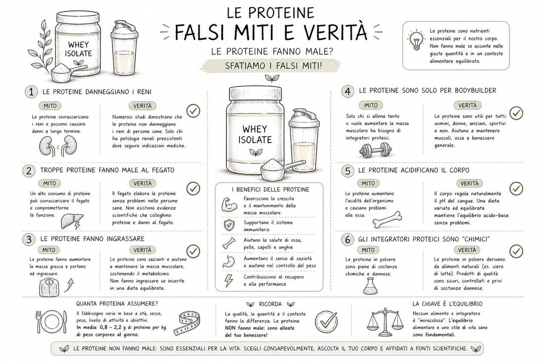 Falsi miti delle proteine in polvere