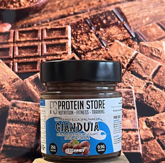 Crema proteica spalmabile al gusto gianduia
