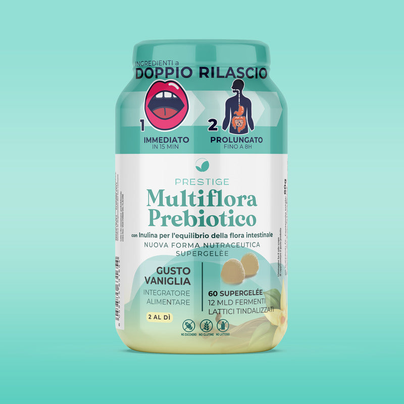 Multiflora prebiotico con 12 miliardi di fermenti lattici in comode gommose