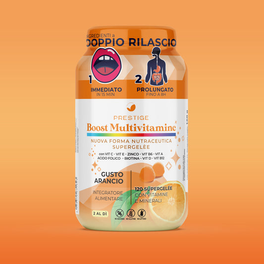 Multivitaminico Prestige con Vitmina C, E, B6, B12, A, D Zienco e Biotina in comode gommose