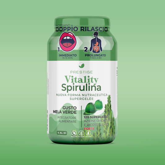 Vitality Spirulina forte di Prestige in comodo formato gommose