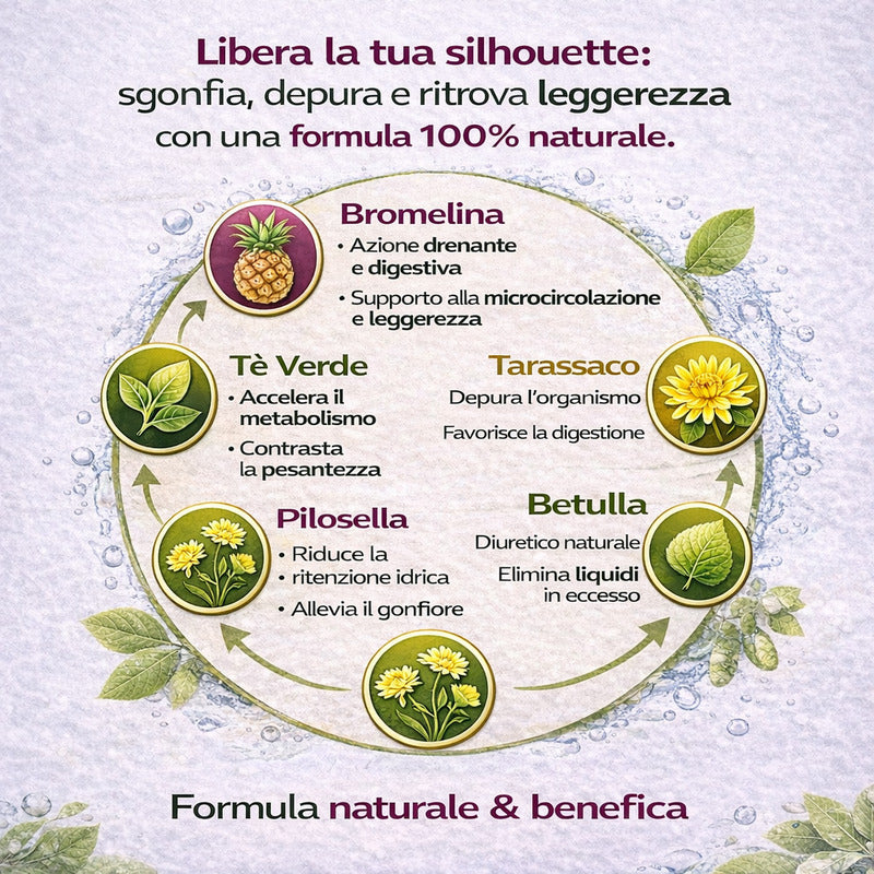 Drenante 100% natura per una silhoutte perfetta