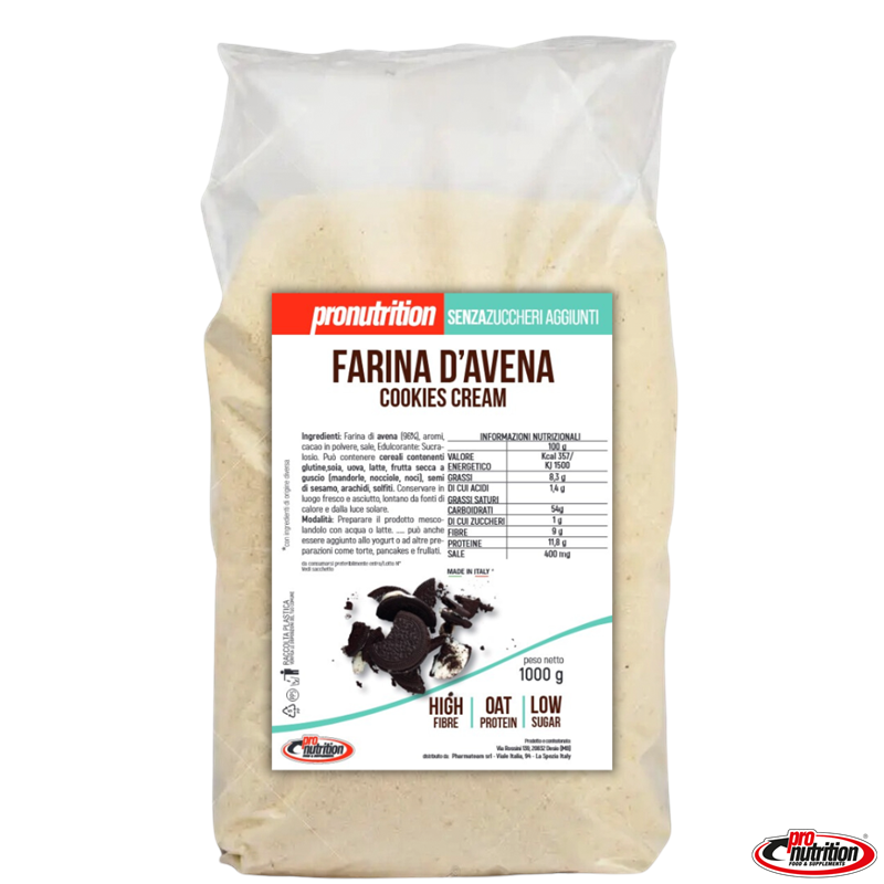 Farina di avena gusto cookies cream